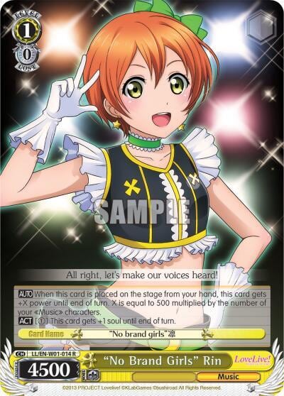 "No Brand Girls" Rin, Love Live! DX LL/EN-W01-014 R