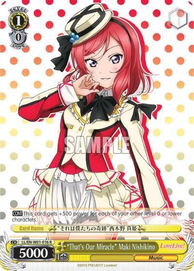 "That's Our Miracle" Maki Nishikino, Love Live! DX LL/EN-W01-016 R