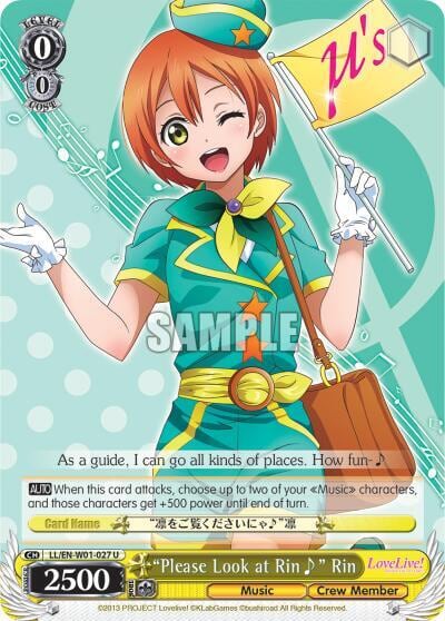 "Please Look at Rin~" Rin, Love Live! DX LL/EN-W01-027 U