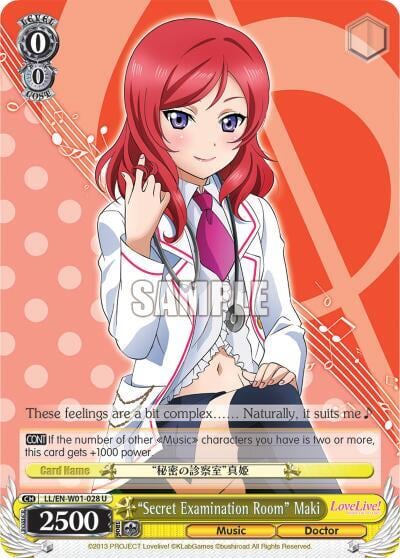 "Secret Examination Room" Maki, Love Live! DX LL/EN-W01-028 U