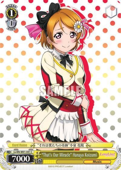 "That's Our Miracle" Hanayo Koizumi, Love Live! DX LL/EN-W01-041 C