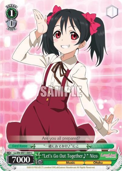 "Let's Go Out Together~" Nico, Love Live! DX LL/EN-W01-069 C