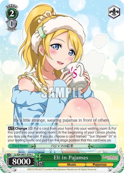 Eli in Pajamas, Love Live! DX LL/EN-W01-070 C