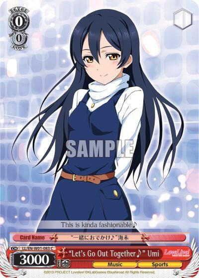 "Let's Go Out Together~" Umi, Love Live! DX LL/EN-W01-083 C