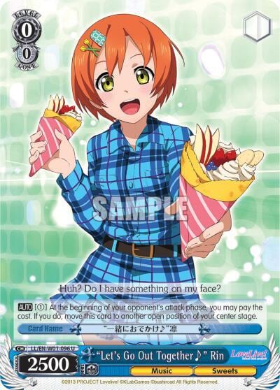 "Let's Go Out Together~" Rin, Love Live! DX LL/EN-W01-096 U