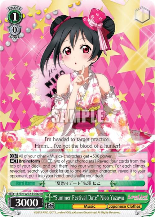 "Summer Festival Date" Nico Yazawa, Love Live! DX Vol.2 LL/EN-W02-E006 RR