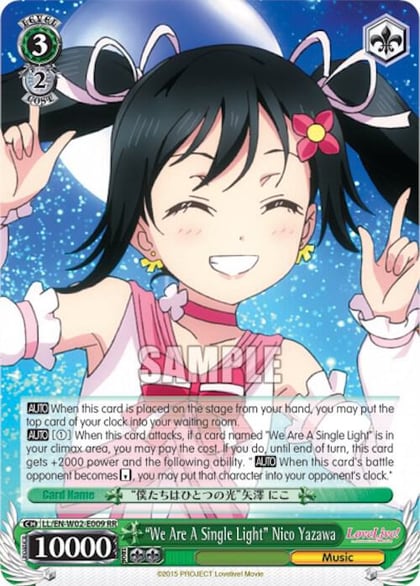 "We Are A Single Light" Nico Yazawa, Love Live! DX Vol.2 LL/EN-W02-E009 RR