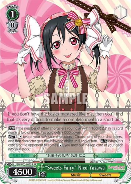 "Sweets Fairy" Nico Yazawa (SR), Love Live! DX Vol.2 LL/EN-W02-E013S SR