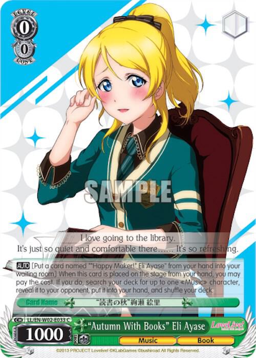 "Autumn With Books" Eli Ayase, Love Live! DX Vol.2 LL/EN-W02-E033 C