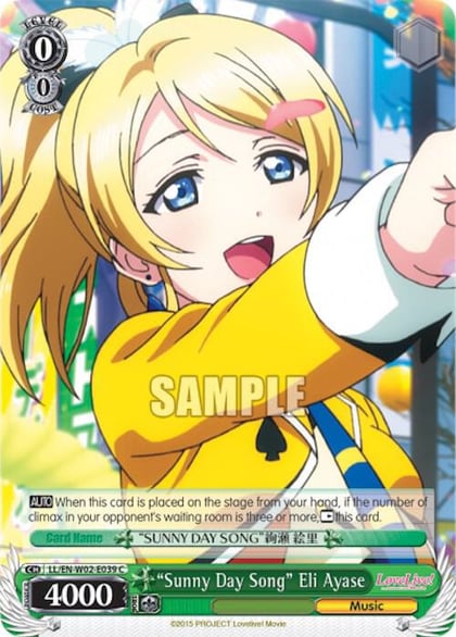 "Sunny Day Song" Eli Ayase, Love Live! DX Vol.2 LL/EN-W02-E039 C