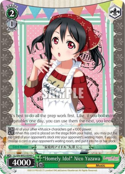 "Homely Idol" Nico Yazawa, Love Live! DX Vol.2 LL/EN-W02-E046 C