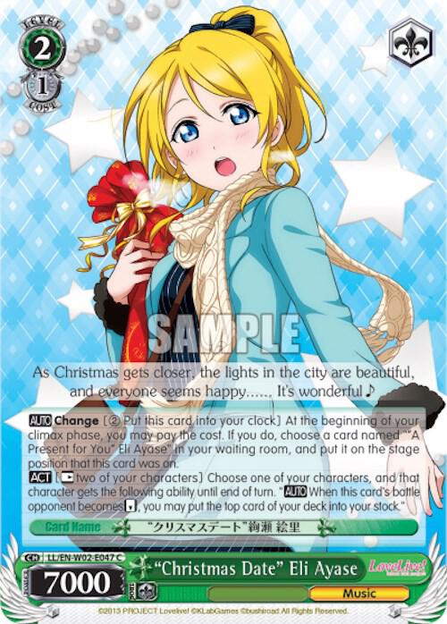 "Christmas Date" Eli Ayase, Love Live! DX Vol.2 LL/EN-W02-E047 C