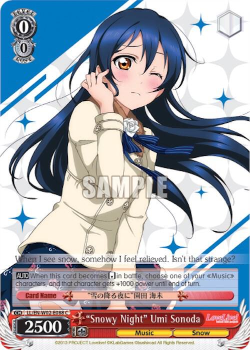"Snowy Night" Umi Sonoda, Love Live! DX Vol.2 LL/EN-W02-E088 C