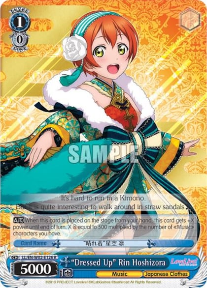 "Dressed Up" Rin Hoshizora, Love Live! DX Vol.2 LL/EN-W02-E126 R