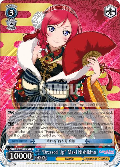 "Dressed Up" Maki Nishikino, Love Live! DX Vol.2 LL/EN-W02-E131 R