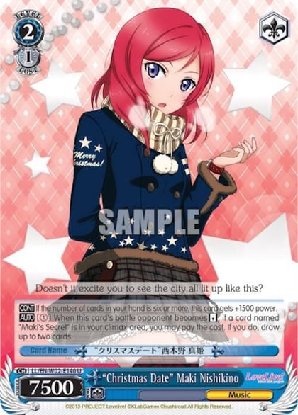 "Christmas Date" Maki Nishikino, Love Live! DX Vol.2 LL/EN-W02-E140 U