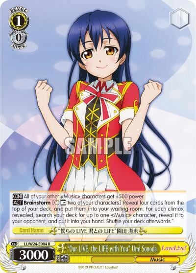 "Our LIVE, the LIFE with You" Umi Sonoda, Love Live! LL/W24-E004 RR