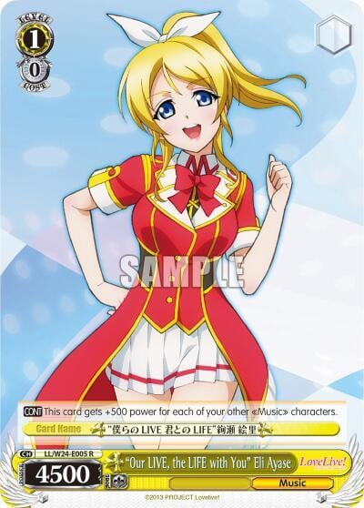"Our LIVE, the LIFE with You" Eli Ayase, Love Live! LL/W24-E005 RR