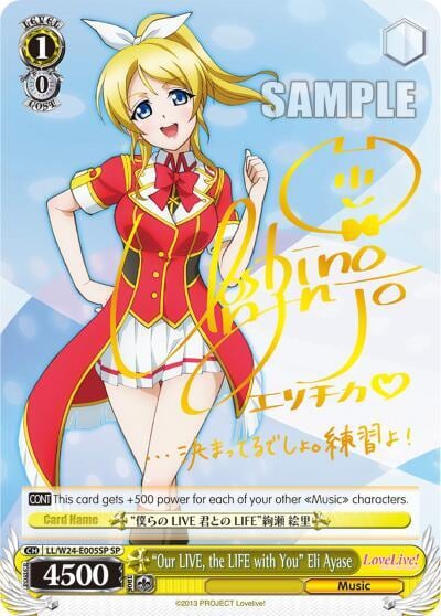 "Our LIVE, the LIFE with You" Eli Ayase (SP), Love Live! LL/W24-E005SP SP