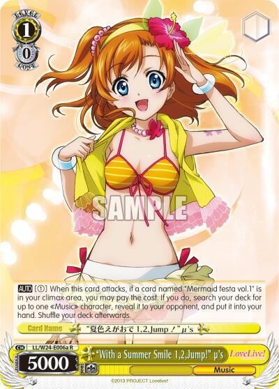 "With a Summer Smile 1,2,Jump!" u's (A), Love Live! LL/W24-E006a R