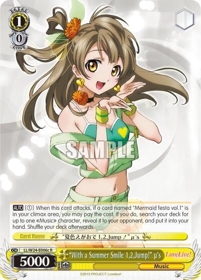 "With a Summer Smile 1,2,Jump!" u's (C), Love Live! LL/W24-E006c R