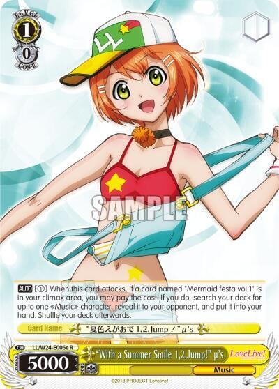 "With a Summer Smile 1,2,Jump!" u's (E), Love Live! LL/W24-E006e R