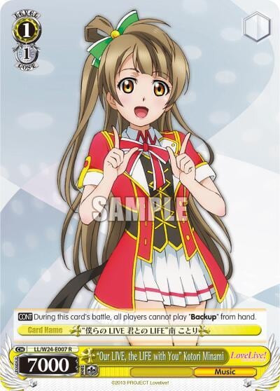 "Our LIVE, the LIFE with You" Kotori Minami, Love Live! LL/W24-E007 R