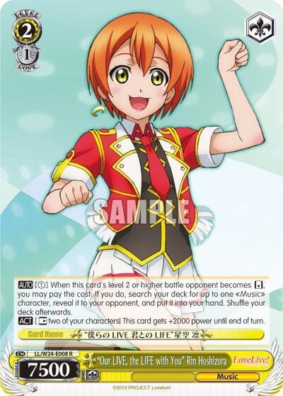 "Our LIVE, the LIFE with You" Rin Hoshizora, Love Live! LL/W24-E008 R