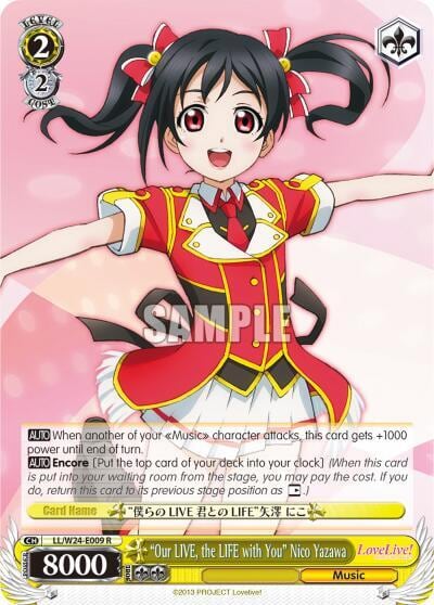 "Our LIVE, the LIFE with You" Nico Yazawa, Love Live! LL/W24-E009 R