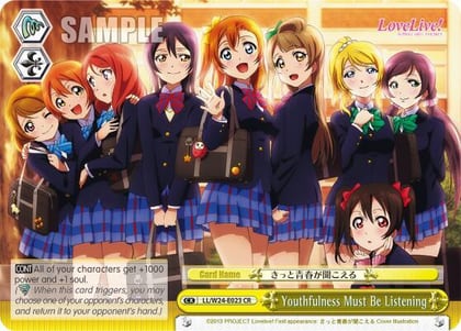 Youthfulness Must Be Listening, Love Live! LL/W24-E023 CR
