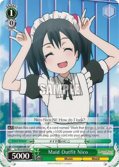Maid Outfit Nico, Love Live! LL/W24-E034 U