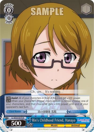 Rin's Childhood Friend, Hanayo, Love Live! LL/W24-E078 R