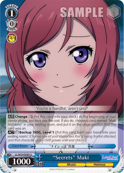 "Secrets" Maki, Love Live! LL/W24-E083 U