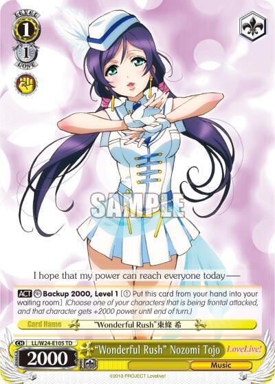 "Wonderful Rush" Nozomi Tojo, Love Live! LL/W24-E105 TD
