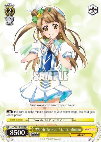"Wonderful Rush" Kotori Minami, Love Live! LL/W24-E108 TD