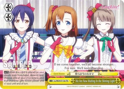 We Are Now Waiting In the Shining Light (A), Love Live! LL/W24-E112a TD
