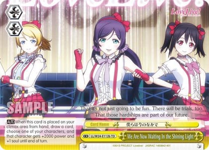 We Are Now Waiting In the Shining Light (B), Love Live! LL/W24-E112b TD