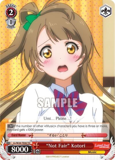 "Not Fair" Kotori (TD), Love Live! LL/W24-TE06 TD