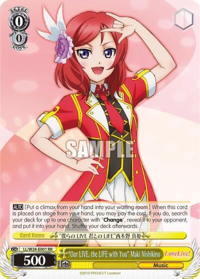"Our LIVE, the LIFE with You" Maki Nishikino, Love Live! LL/W24-E001 RR