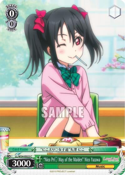 "Nico Pri Way of the Maiden" Nico Yazawa, Love Live! Vol. 2 LL/W34-E022 C