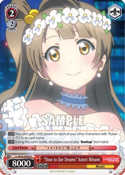 "Door to Our Dreams" Kotori Minami, Love Live! Vol. 2 LL/W34-E046 U