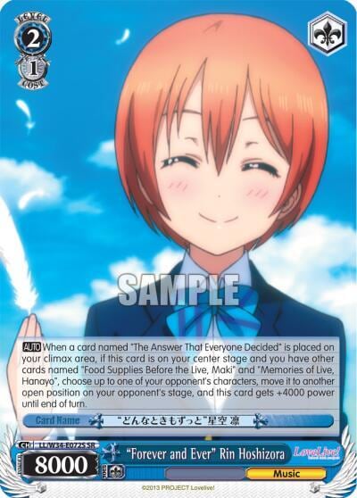 "Forever and Ever" Rin Hoshizora (SR), Love Live! Vol. 2 LL/W34-E072S SR
