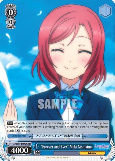 "Forever and Ever" Maki Nishikino (SR), Love Live! Vol. 2 LL/W34-E077S SR