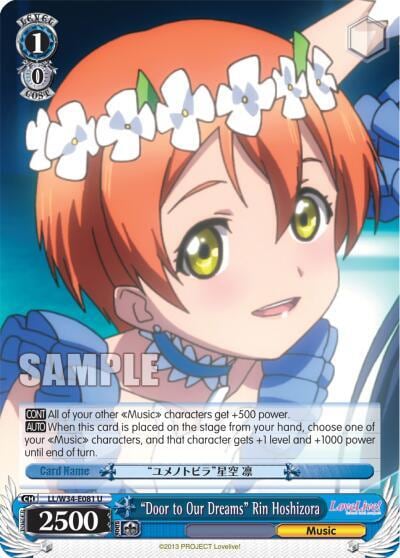 "Door to Our Dreams" Rin Hoshizora, Love Live! Vol. 2 LL/W34-E081 U
