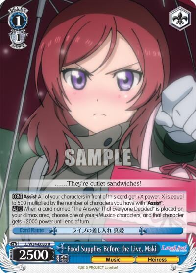 Food Supplies Before the Live, Maki, Love Live! Vol. 2 LL/W34-E083 U