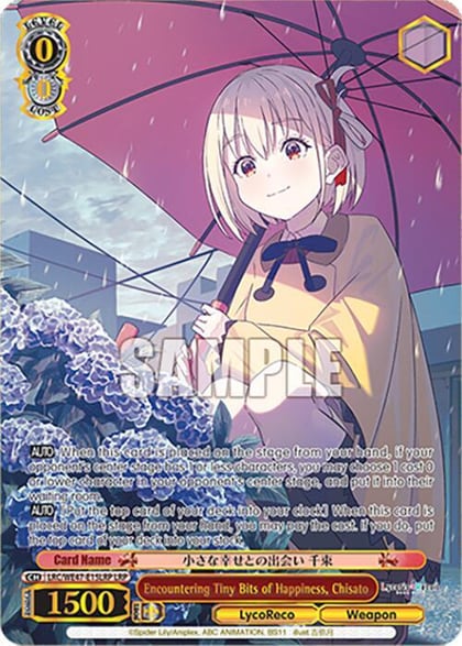 Encountering Tiny Bits of Happiness, Chisato (LRP), Lycoris Recoil Premium Booster LRC-WE47-E15LRP LRP