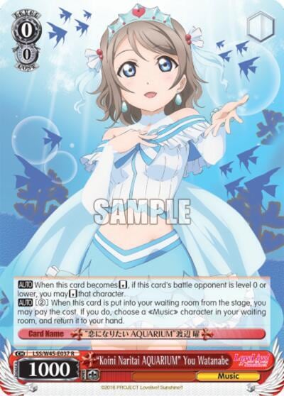 "Koini Naritai AQUARIUM" You Watanabe, Love Live! Sunshine!! LSS/W45-E037 R
