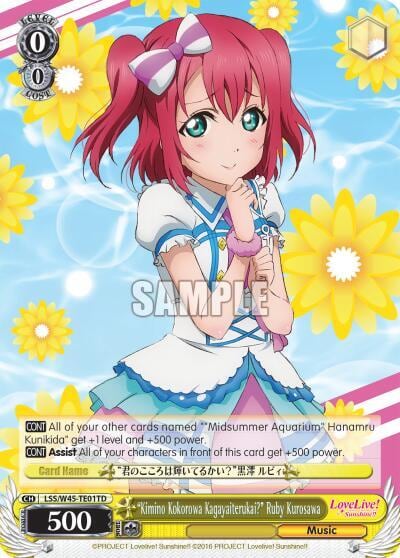 "Kimino Kokorowa Kagayaiterukai?" Ruby Kurosawa, Love Live! Sunshine!! LSS/W45-TE01 TD