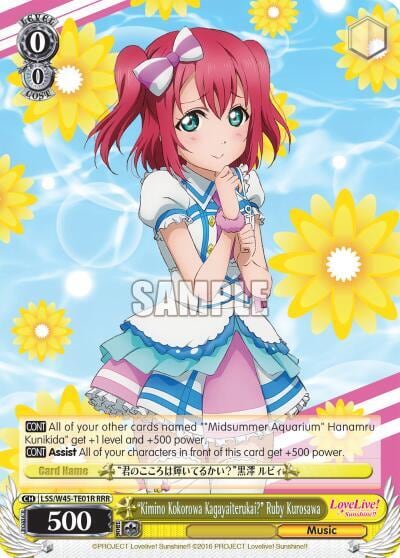 "Kimino Kokorowa Kagayaiterukai?" Ruby Kurosawa (RRR), Love Live! Sunshine!! LSS/W45-TE01R RRR