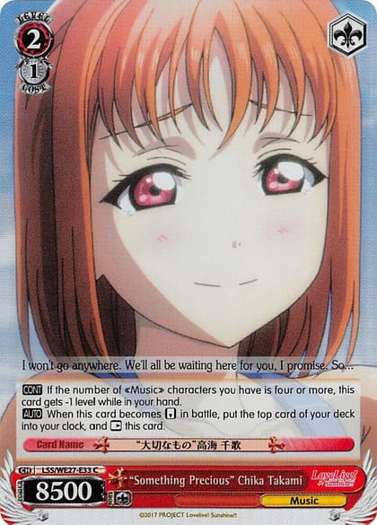 "Something Precious" Chika Takami (Parallel Foil), Love Live! Sunshine!! Extra Booster LSS/WE27-E33 C